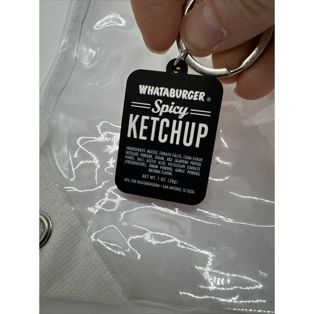 Whataburger clear string backpack with‎ lots of goodies Keychain Sunglasses